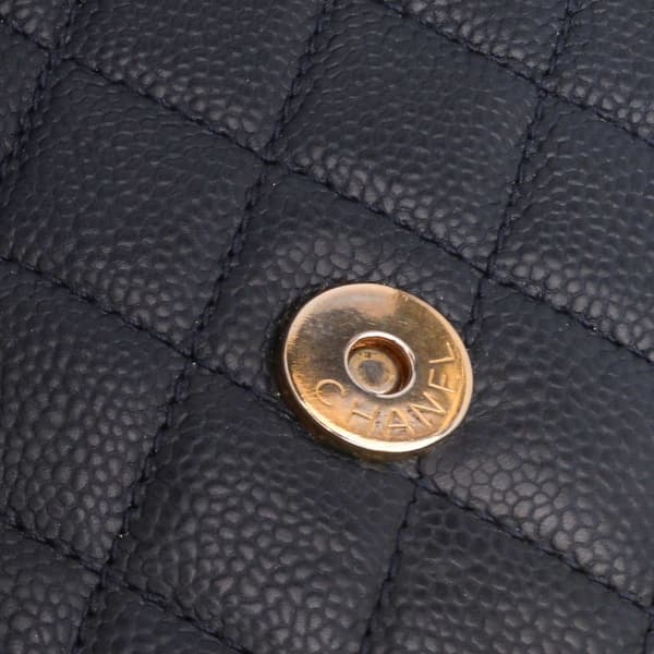 Pre-owned Chanel Medium Bicolor Caviar CC Filigree Flap Blue