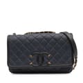 Pikkukuva 1 / 10: Pre-owned Chanel Medium Bicolor Caviar CC Filigree Flap Blue