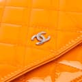 Miniatyrbilde 5 av 10: Pre-owned Chanel Classic Patent Wallet On Chain Orange