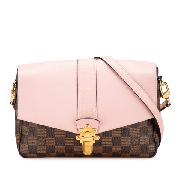 Pre-owned Louis Vuitton Damier Ebene Clapton PM Brown