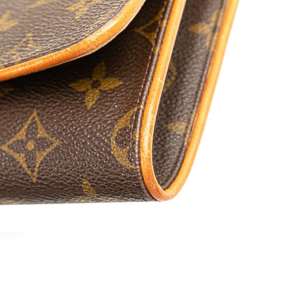 Pre-owned Louis Vuitton Monogram Pochette Twin GM Brown