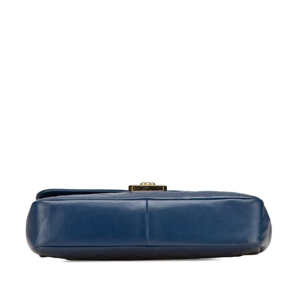 Pre-owned Chanel Large Lambskin Chic With Me Flap Blue