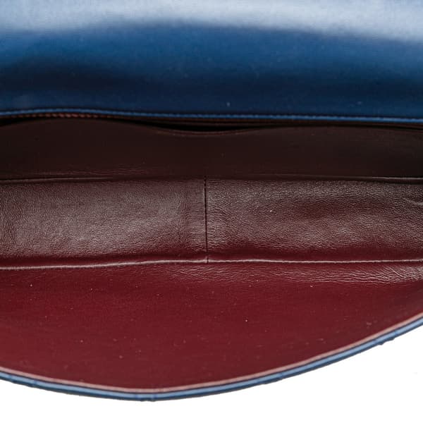 Pre-owned Chanel Large Lambskin Chic With Me Flap Blue