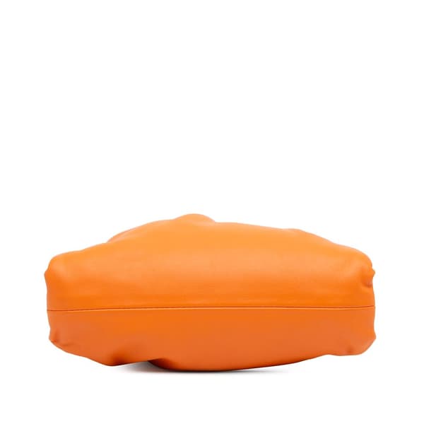Pre-owned Bottega Veneta Lambskin The Mini Pouch Orange