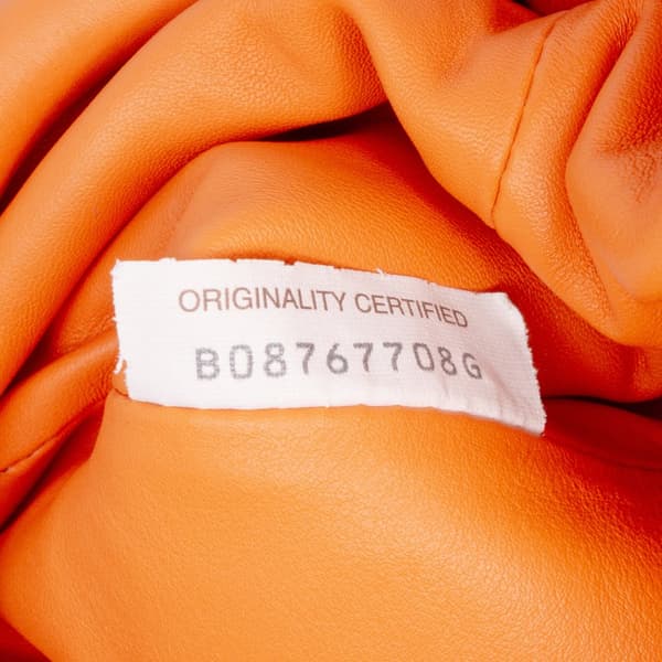 Pre-owned Bottega Veneta Lambskin The Mini Pouch Orange