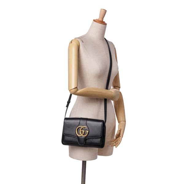 Pre-owned Gucci Small Leather Arli Crossbody Black