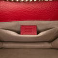 Miniatyrbild 7 av 10: Pre-owned Gucci Small Dollar Calfskin Interlocking G Crossbody Red