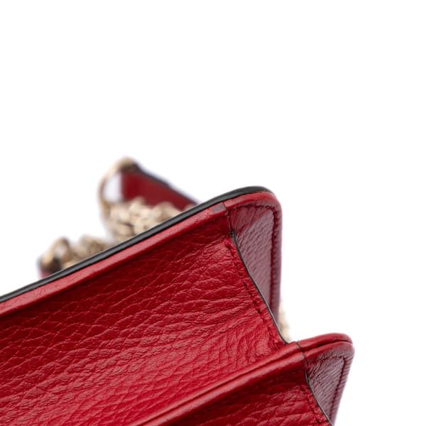 Pre-owned Gucci Small Dollar Calfskin Interlocking G Crossbody Red