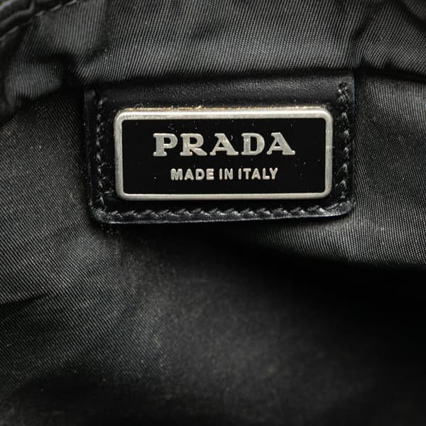 Pre-owned Prada Tessuto Zip Top Crossbody Black