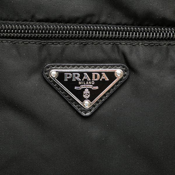 Pre-owned Prada Tessuto Zip Top Crossbody Black