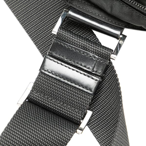 Pre-owned Prada Tessuto Zip Top Crossbody Black