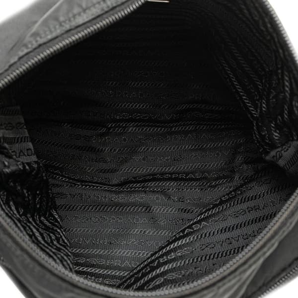 Pre-owned Prada Tessuto Zip Top Crossbody Black