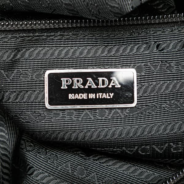 Pre-owned Prada Tessuto Zip Top Crossbody Black