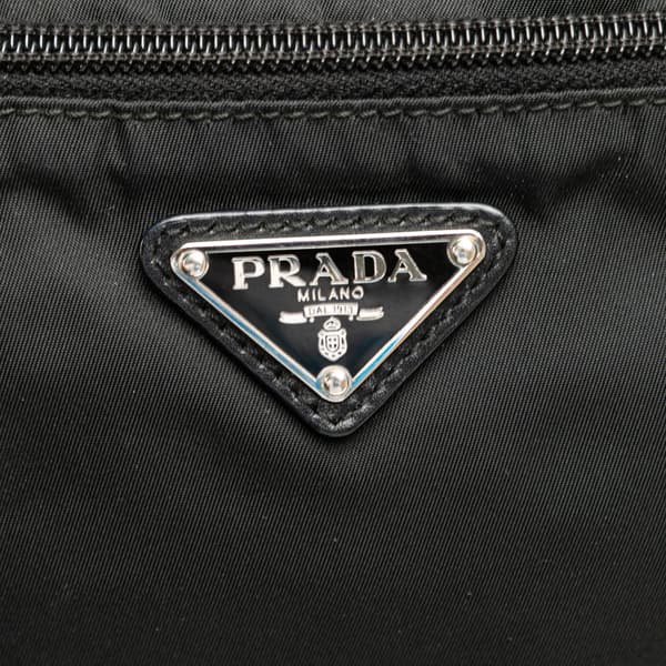 Pre-owned Prada Tessuto Zip Top Crossbody Black