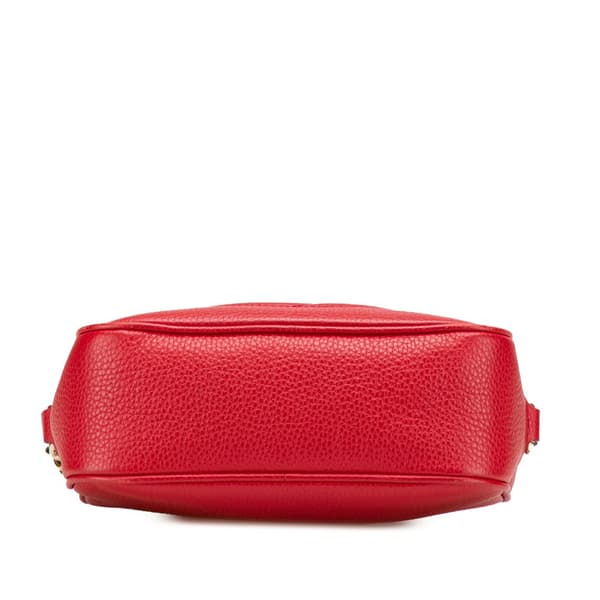 Pre-owned Gucci Leather Soho Disco Crossbody Red