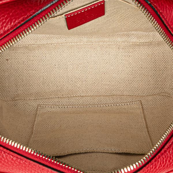 Pre-owned Gucci Leather Soho Disco Crossbody Red