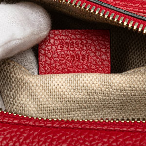 Pre-owned Gucci Leather Soho Disco Crossbody Red