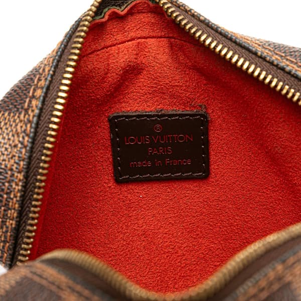Pre-owned Louis Vuitton Damier Ebene Ipanema Pochette Brown