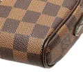 Miniatyrbild 8 av 10: Pre-owned Louis Vuitton Damier Ebene Ipanema Pochette Brown