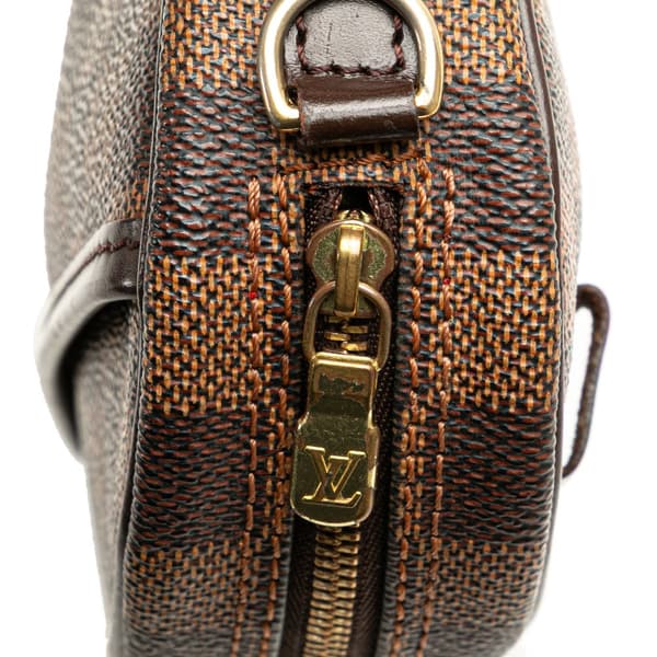 Pre-owned Louis Vuitton Damier Ebene Ipanema Pochette Brown