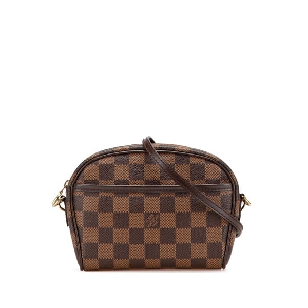 Pre-owned Louis Vuitton Damier Ebene Ipanema Pochette Brown