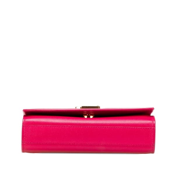 Pre-owned Saint Laurent Small Grain De Poudre Monogram Kate Crossbody Pink