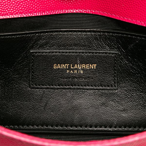 Pre-owned Saint Laurent Small Grain De Poudre Monogram Kate Crossbody Pink