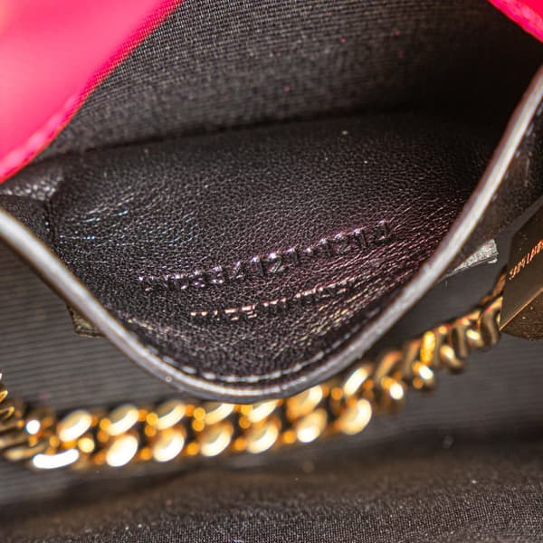 Pre-owned Saint Laurent Small Grain De Poudre Monogram Kate Crossbody Pink