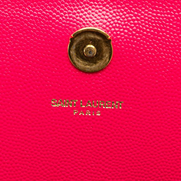 Pre-owned Saint Laurent Small Grain De Poudre Monogram Kate Crossbody Pink