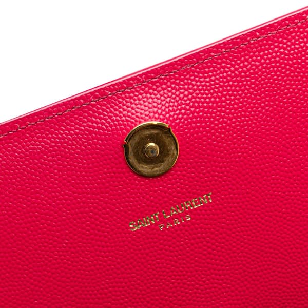 Pre-owned Saint Laurent Small Grain De Poudre Monogram Kate Crossbody Pink