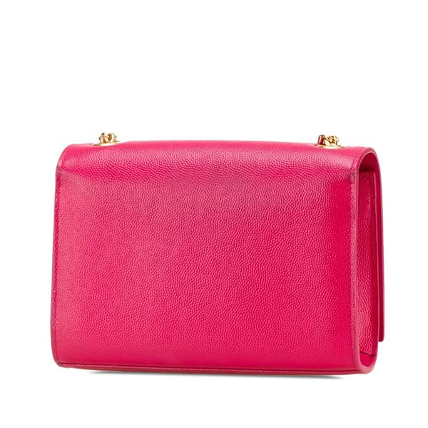 Pre-owned Saint Laurent Small Grain De Poudre Monogram Kate Crossbody Pink