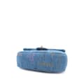 Miniatyrbillede 3 af 9: Pre-owned Chanel Mini Rectangular Quilted Denim Mood Flap Blue
