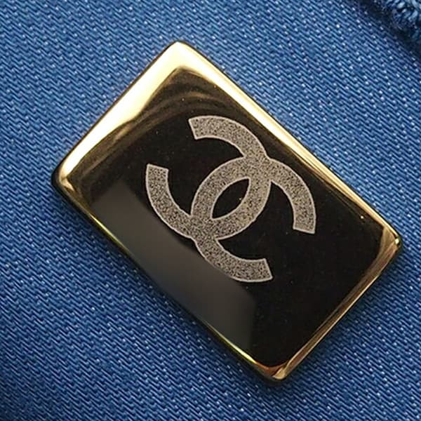 Pre-owned Chanel Mini Rectangular Quilted Denim Mood Flap Blue
