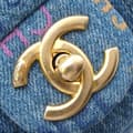 Miniatyrbillede 7 af 9: Pre-owned Chanel Mini Rectangular Quilted Denim Mood Flap Blue