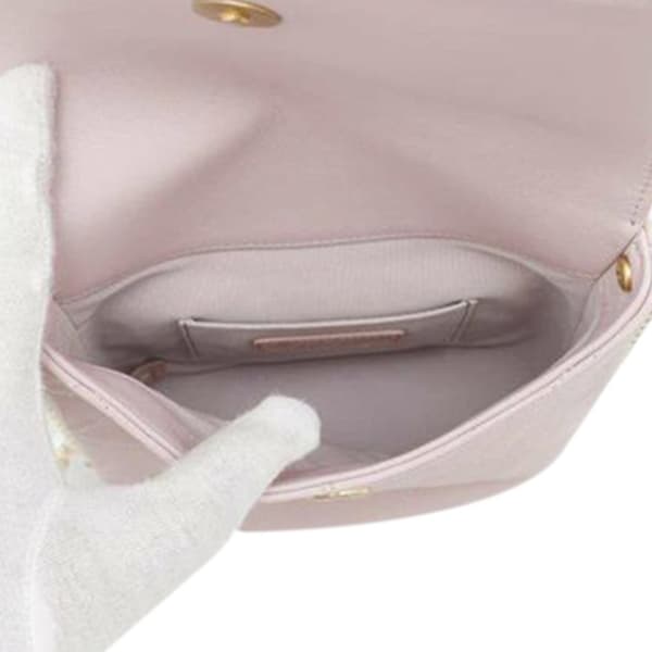 Pre-owned Chanel Small Quilted Calfskin About Pearls Hobo Pink
