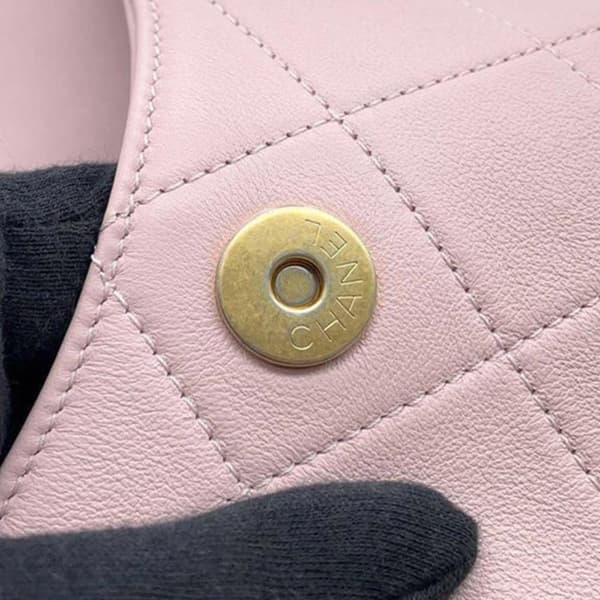 Pre-owned Chanel Small Quilted Calfskin About Pearls Hobo Pink