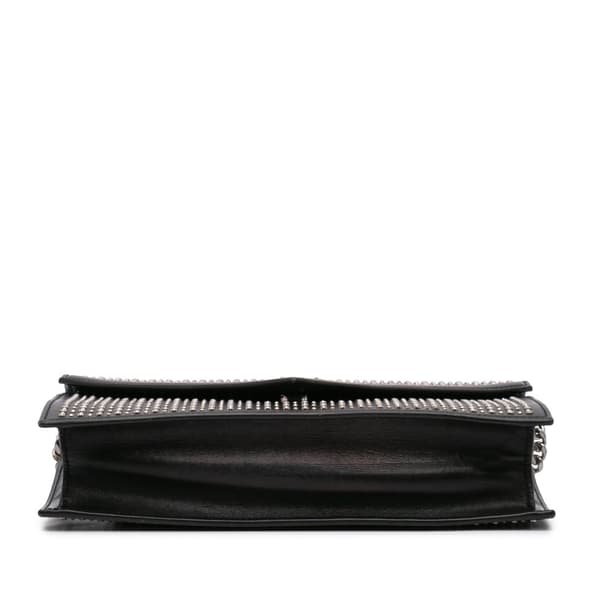 Pre-owned Saint Laurent Studded Leather Monogram Le Sept Chain Bag Black