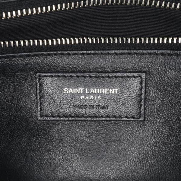 Pre-owned Saint Laurent Studded Leather Monogram Le Sept Chain Bag Black