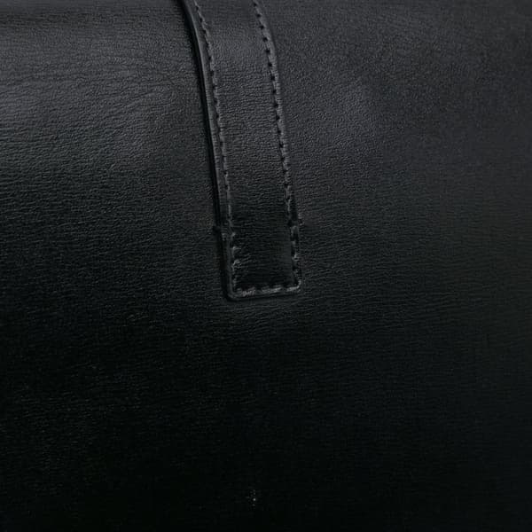 Pre-owned Saint Laurent Leather Monogram Sulpice Wallet on Chain Black