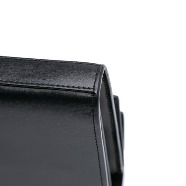 Pre-owned Saint Laurent Leather Monogram Sulpice Wallet on Chain Black