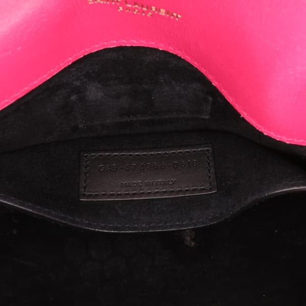 Pre-owned Saint Laurent Medium Smooth Calfskin Classic Monogram Kate Tassel Crossbody Pink