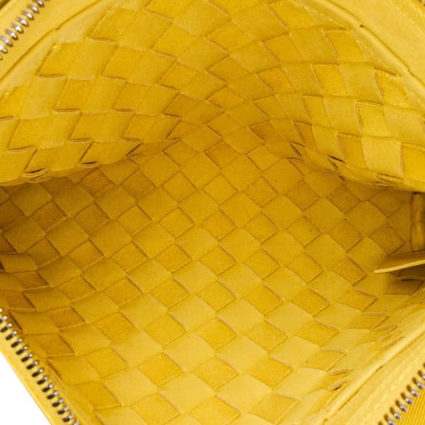 Pre-owned Bottega Veneta Nappa Intrecciato Duo Crossbody Yellow