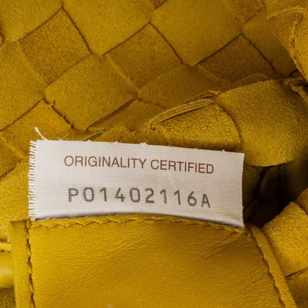 Pre-owned Bottega Veneta Nappa Intrecciato Duo Crossbody Yellow