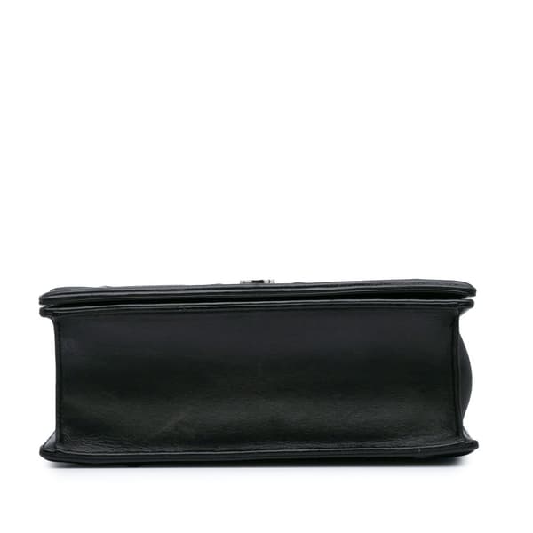 Pre-owned Dior Medium Lambskin Sequin Diorama Flap Black
