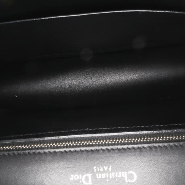Pre-owned Dior Medium Lambskin Sequin Diorama Flap Black