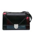 Pikkukuva 1 / 10: Pre-owned Dior Medium Lambskin Sequin Diorama Flap Black