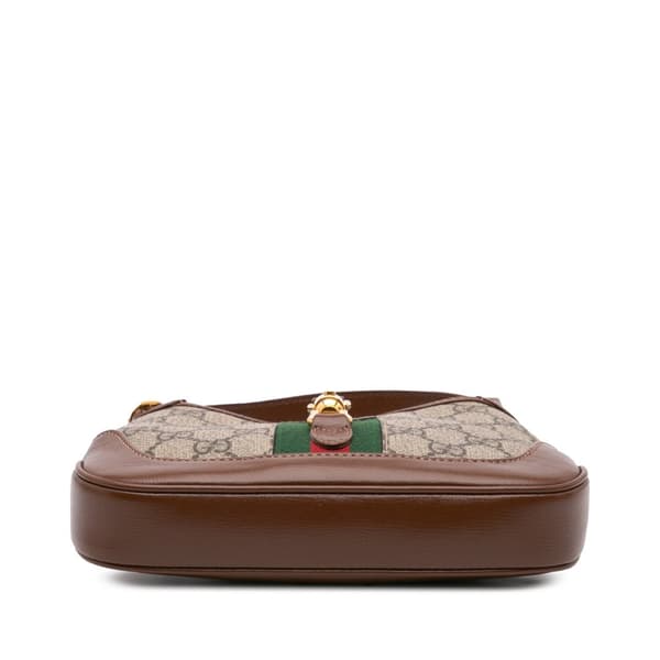 Pre-owned Gucci Mini GG Supreme Jackie 1961 Crossbody Brown