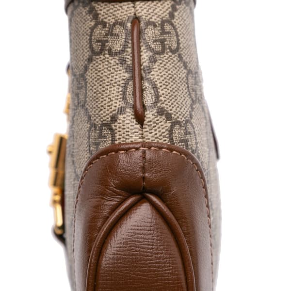Pre-owned Gucci Mini GG Supreme Jackie 1961 Crossbody Brown