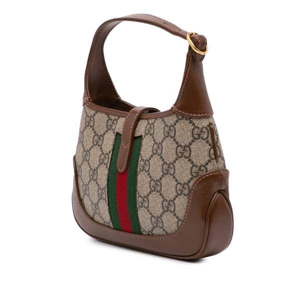 Pre-owned Gucci Mini GG Supreme Jackie 1961 Crossbody Brown