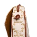 Miniatyrbillede 8 af 10: Pre-owned Celine Coated Canvas Triomphe Triangle Crossbody White